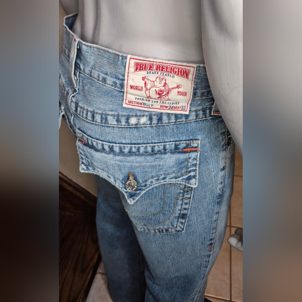 💢SOLD💢True Religion Sky Blue Bootcut Jeans - Picture 4 of 9